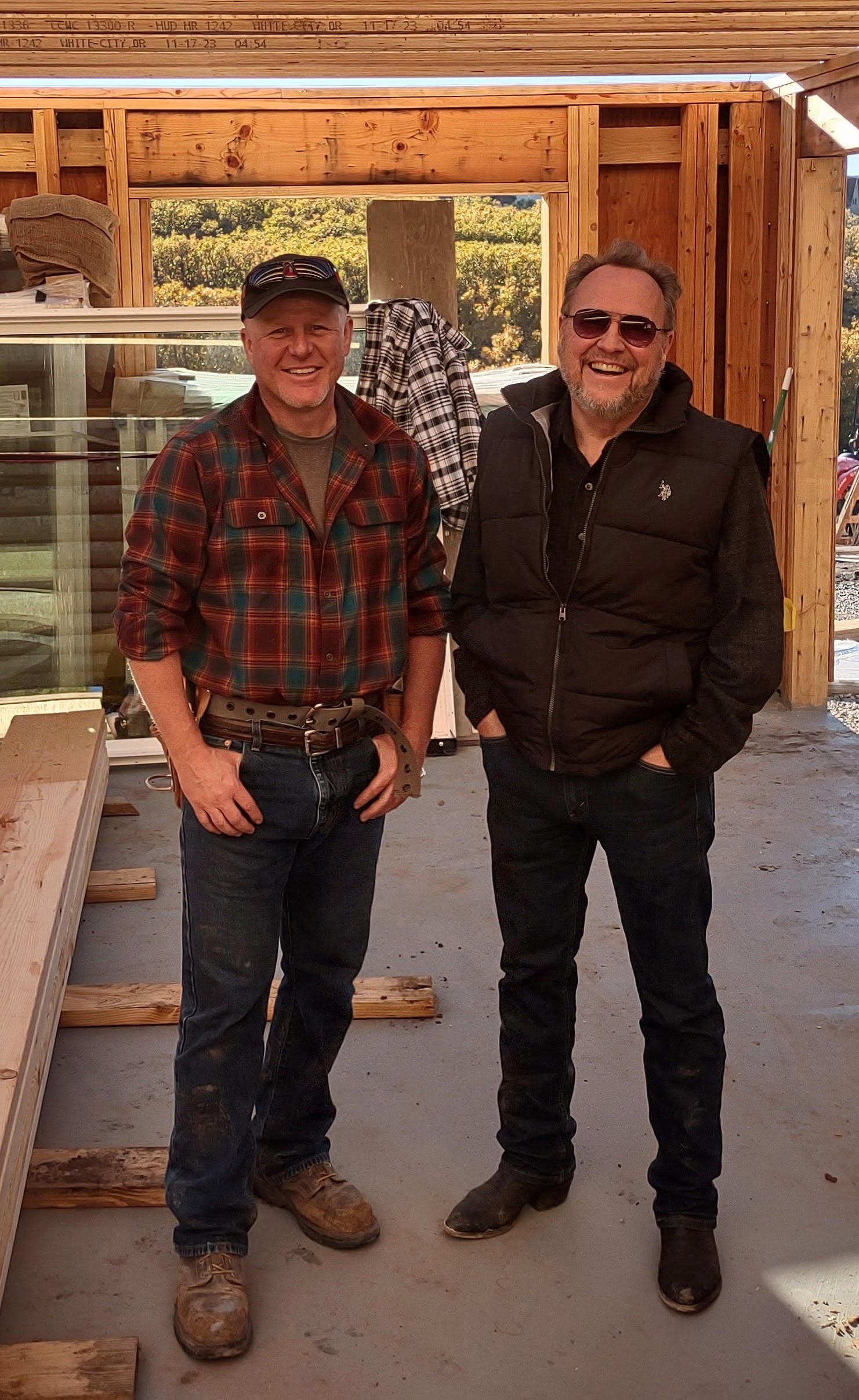 Working on construction with a friend